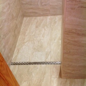 deb h long drain new shower