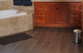 richard k bathroom woodgrain tile floor